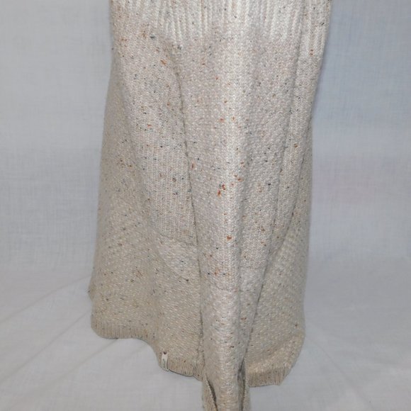 Woolrich Womens L cream beige speckled mock neck Wool Blend Sweater - Picture 10 of 14